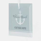 Name des Schiffes Anchor Nautic Ornament Aus Glas (Vorderseite links)