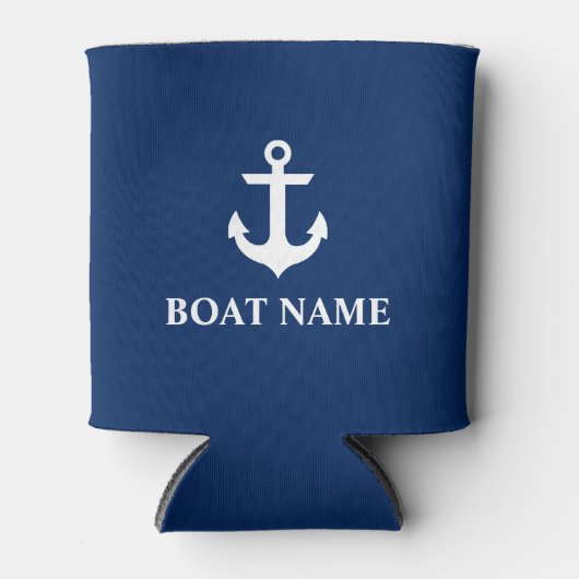 Name des Schiffes Anchor Navy Blue Dosenkühler (Vorderseite)