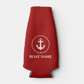 Name des Schiffes Anchor Rot Flaschenkühler (Vorderseite)