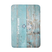 Name des Schiffes Anchor Rustikales Holz Badematte (Vorderseite Vertikal)