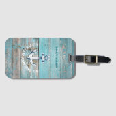 Name des Schiffes Anchor Rustikales Holz Gepäckanhänger (Vorderseite (Horizontal))