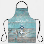 Name des Schiffes Anchor Rustikales Holz Schürze (Vorderseite)