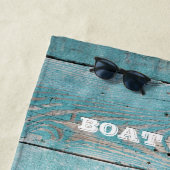 Name des Schiffes Anchor Rustikales Holz Strandtuch (Beispiel)