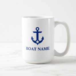 Name des Schiffes Anchor Star Große Kaffeetasse