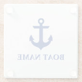 Name des Schiffes Anchor White Glasuntersetzer (Rückseite)