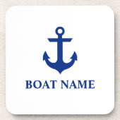 Name des Schiffes Anchor White Untersetzer (Vorderseite)