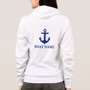 Name des Schiffes Anchor White W Hoodie