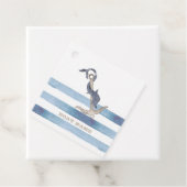 Name des Schiffes, Anker Delphin Light Blue Streif Geschenkanhänger (Beispiel)