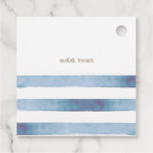 Name des Schiffes, Anker Delphin Light Blue Streif Geschenkanhänger (Rückseite)