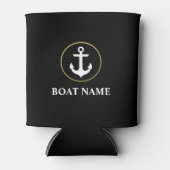 Name des Schiffes Anker Schwarzes Gold Dosenkühler (Vorderseite)