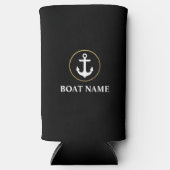 Name des Schiffes Anker Schwarzes Gold Selters Dosenkühler (Vorderseite)