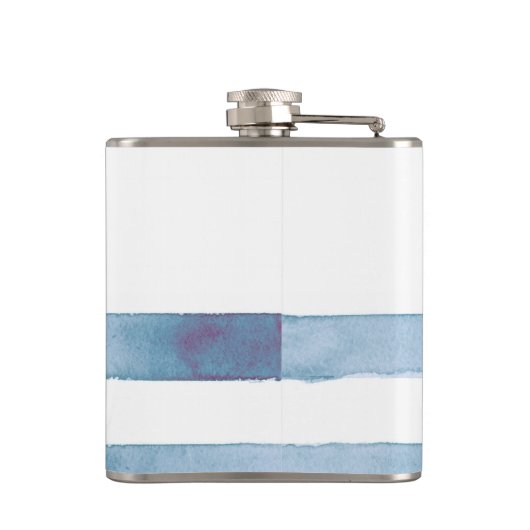 Name des Schiffes, Anker, Seile, Blaue Streifen Flachmann (Rückseite)