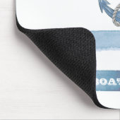 Name des Schiffes, Anker, Seile, Blaue Streifen Mousepad (Ecke)