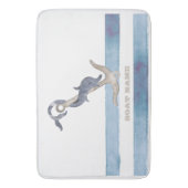 Name des Schiffes, Ankerdolphin Streifen Badematte (Vorderseite Vertikal)