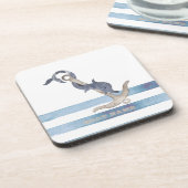 Name des Schiffes, Ankerdolphin Streifen Getränkeuntersetzer (Linke Seite)