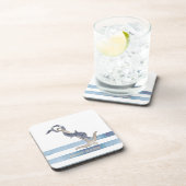 Name des Schiffes, Ankerdolphin Streifen Getränkeuntersetzer (Rechte Seite)