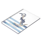 Name des Schiffes, Ankerdolphin Streifen Notizblock (Linke Seite)