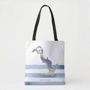 Name des Schiffes, Ankerdolphin Streifen Tasche