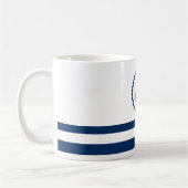 Name des Schiffes, Ankernacht blau gestreift Kaffeetasse (Links)