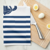 Name des Schiffes, Ankernacht Blaue Streifen Geschirrtuch (Viertel Falte)