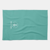 Name des Schiffes Ankerseil Geschirrtuch (Horizontal)