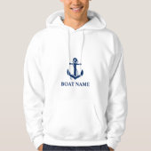 Name des Schiffes Ankerseil Hoodie (Vorderseite)