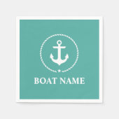 Name des Schiffes Ankerseil Serviette (Vorderseite)