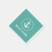 Name des Schiffes Ankerseil Serviette (Ecke)