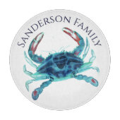 Name des Schiffes Aquamarine Krabbe Schneidebrett (Vorderseite)