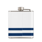 Name des Schiffes, Blaue Ankernacht, blau gestreif Flachmann (Rückseite)