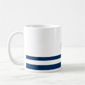 Name des Schiffes, Blaue Ankernacht, blau gestreif Kaffeetasse (Links)