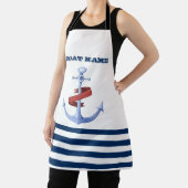 Name des Schiffes, Blaue Ankernacht, blau gestreif Schürze (InSitu)