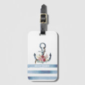 Name des Schiffes, Blume des Ankerbetts Streifen Gepäckanhänger (Vorderseite Vertikal)