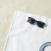 Name des Schiffes, Blume des Ankerbetts Streifen Strandtuch (Beispiel)