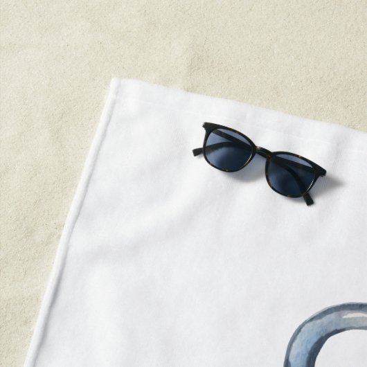 Name des Schiffes, Blume des Ankerbetts Streifen Strandtuch (Beispiel)