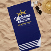 Name des Schiffes "Custom Navy Blue & Gold" - Will Strandtuch