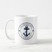 Name des Schiffes der Nautischen Marine Blue Ancho Kaffeetasse (Links)