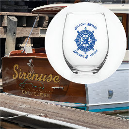 Name des Schiffes des Schiffes auf dem Rücken des Weinglas Ohne Stiel