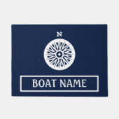 Name des Schiffes Dock Mat - Kompass Fußmatte (Vorderseite)