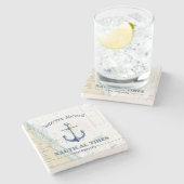 ⚓ Name des Schiffes Florida + Begrüßung Steinuntersetzer (Seitenansicht)