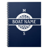 Name des Schiffes Kompass Kapitän's Log Notizblock (Vorderseite)