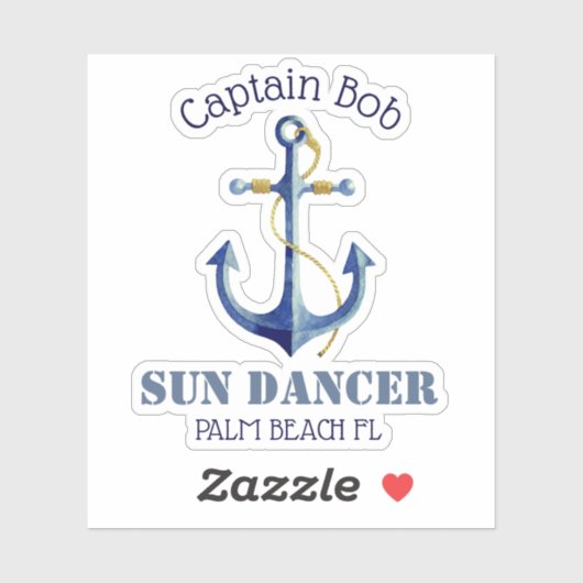 Name des Schiffes Name authentischer nautischer An Aufkleber (Blatt)