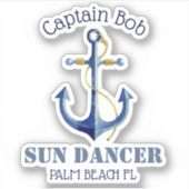 Name des Schiffes Name authentischer nautischer An Aufkleber (Vorderseite)