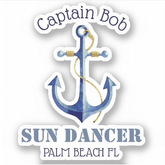 Name des Schiffes Name authentischer nautischer An Aufkleber (Vorderseite)