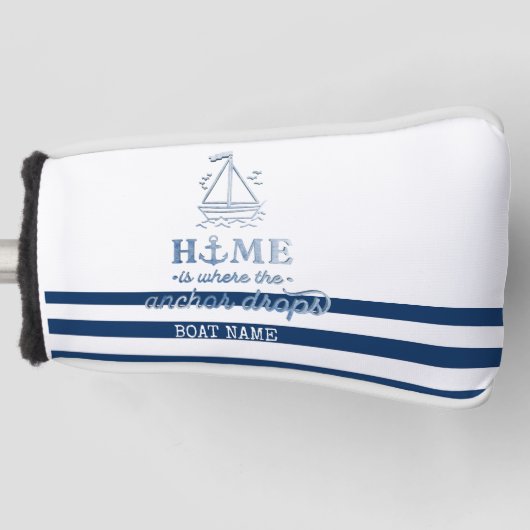 Name des Schiffes,Name des Anchor Sea Marine blau Golf Headcover (Vorderseite)