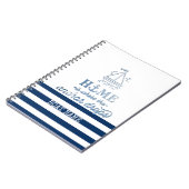 Name des Schiffes,Name des Anchor Sea Marine blau  Notizblock (Linke Seite)