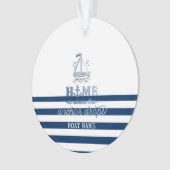 Name des Schiffes,Name des Anchor Sea Marine blau  Ornament (Vorderseite)
