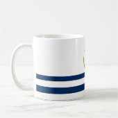 Name des Schiffes, Name des Gold Anchors Blaue Str Kaffeetasse (Links)