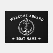 Name des Schiffes: Nautic Anchor Black Fußmatte (Vorderseite)