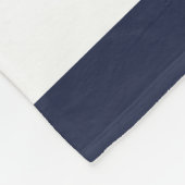Name des Schiffes Nautic Anchor Navy White Stripes Fleecedecke (Ecke)